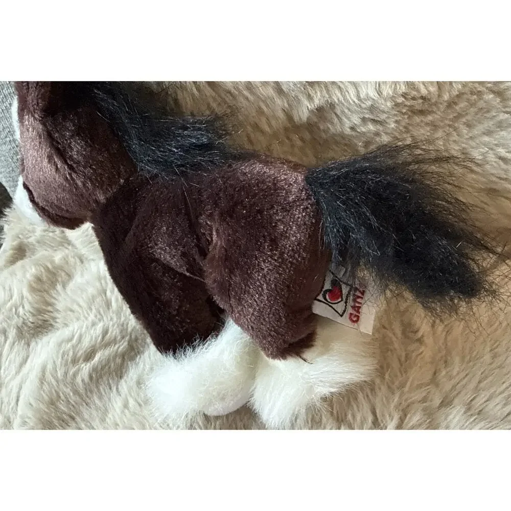 Ganz Webkinz Clydesdale Horse Plush Stuffed Animal W Logo No Code EUC 9”
